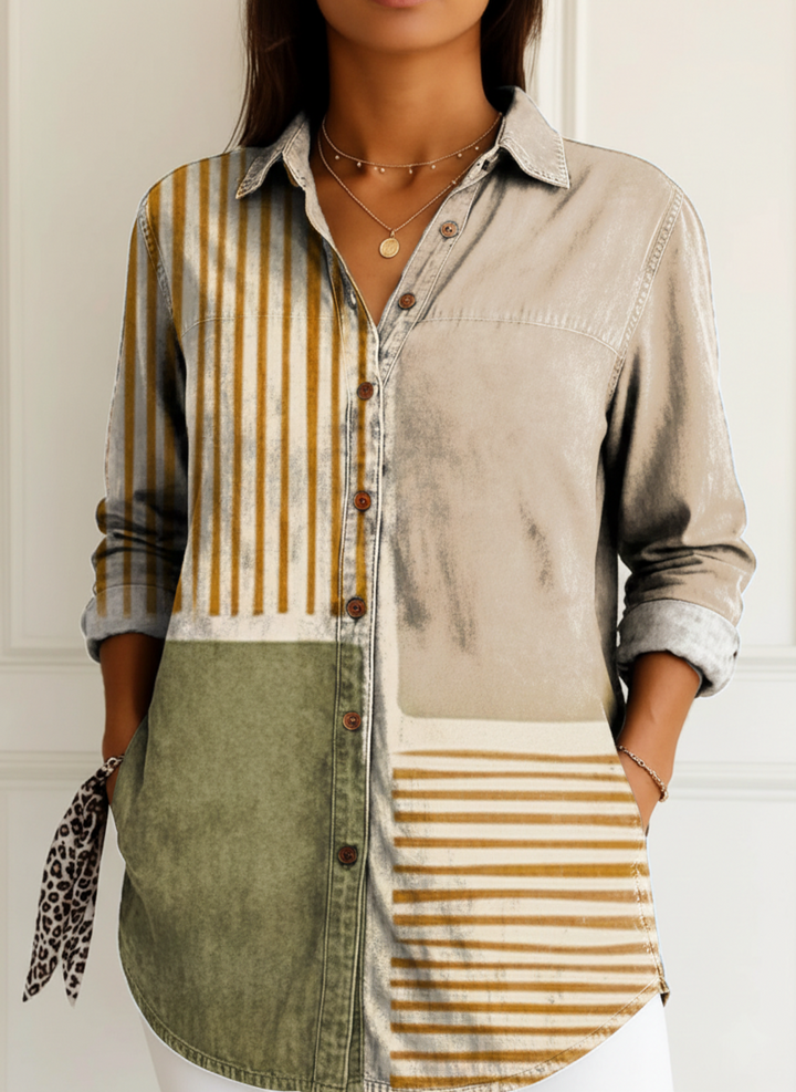 Malou | Blouse contrastée