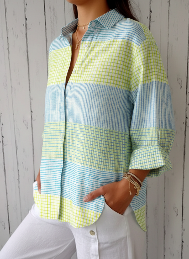 Filippa | Blouse à carreaux pastel