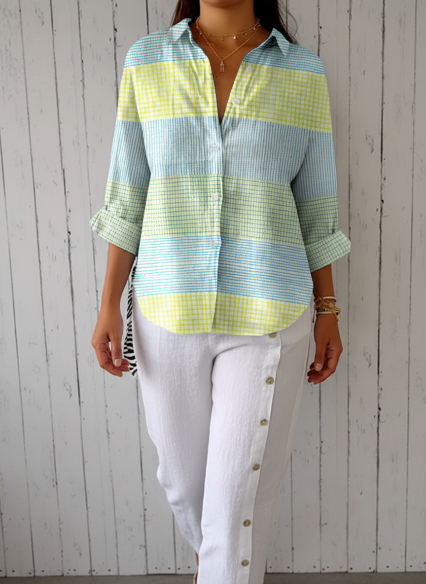 Filippa | Blouse à carreaux pastel