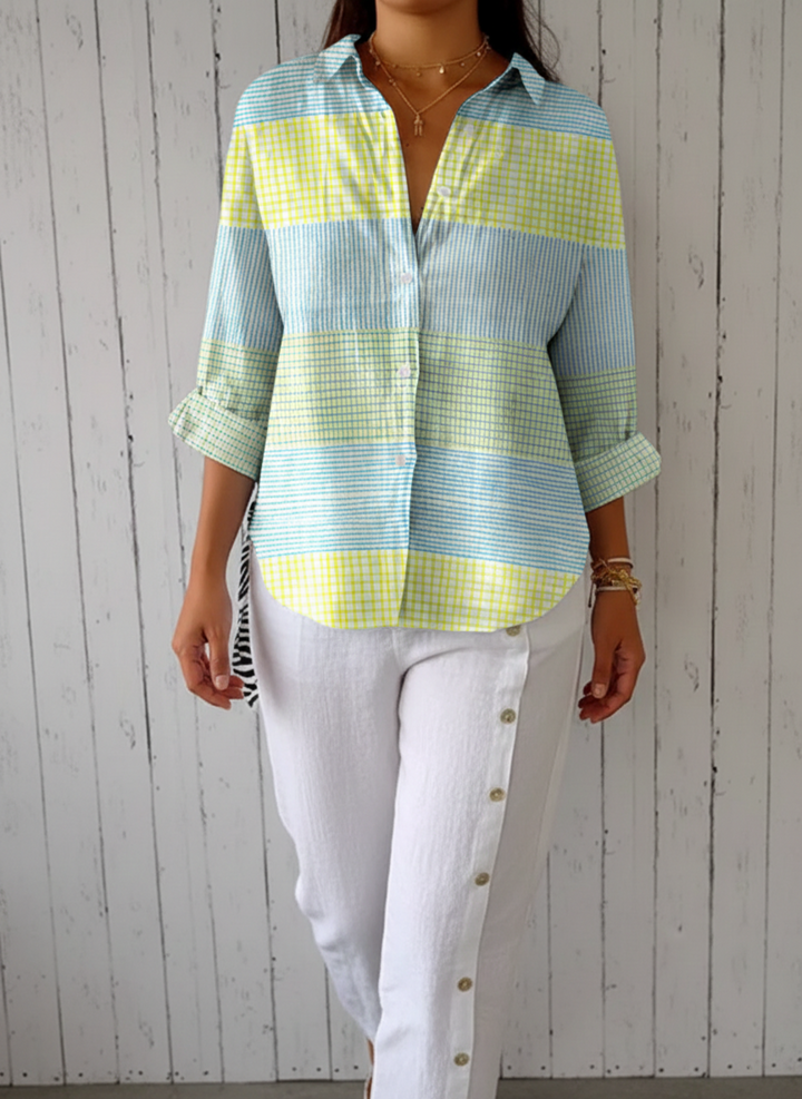 Filippa | Blouse à carreaux pastel